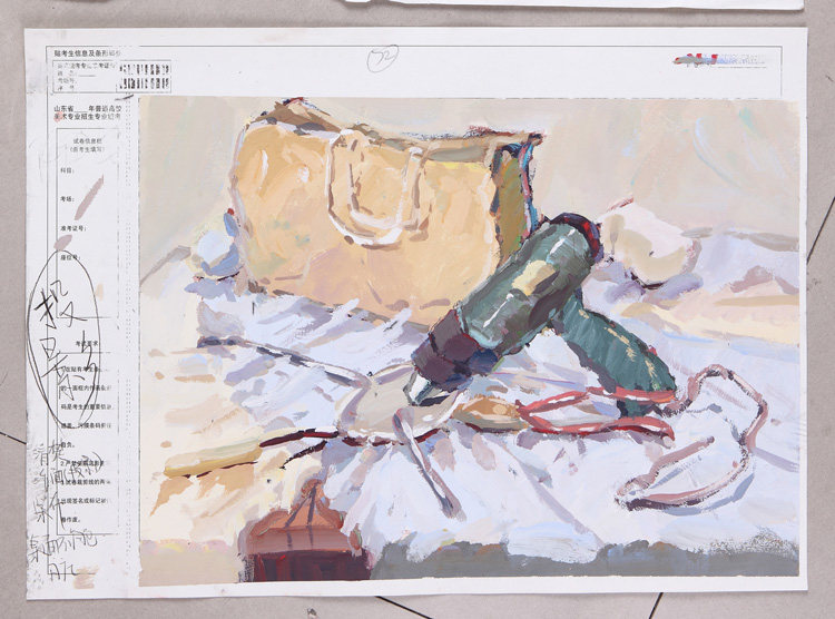 Hand painted water powder decorative paintings art works art collection 4 open water powder still life painting warm painting