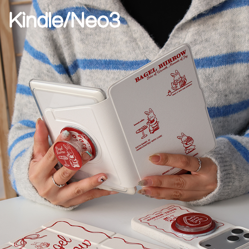 Rabbit Cafe Kindle Magnetic Protective Case 2024 Youth Edition Paperwhite6/5/4/3 Detachable Stand Kpw6 Back Cover Light4 Clear Case Neo3Pro Hanwang Clear6 Sleep Mode