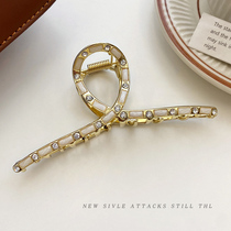 Korean ins large pearl hairpin back head female hairpin catch clip temperament net red shark clip side clip hair catch