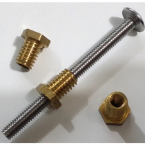 Copper column hexagonal copper column non-standard copper screw S8 opposite side M4*2 8(external thread M6 internal thread M4 through custom style