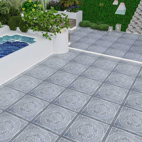 Китайский стиль двор земли на землю, Zi Park Square Garden Anti -Smooth Tile Hot Pot Hotel, Магазин мебели красного дерева, кирпич