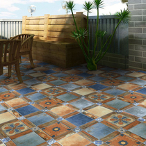 Flower tiles 600x600 American antique brick courtyard courtyard non-slip wear-resistant floor tiles roof open-air garden floor tiles