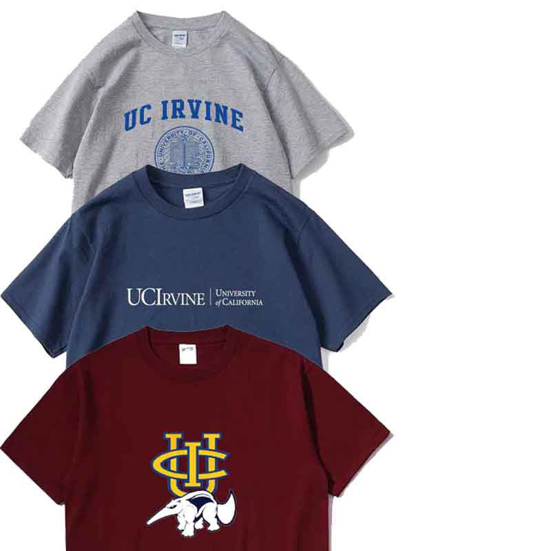 Irvine Cultural and Creative Uci University of California Erwan Sub-Campus Half-Sleeved School Club Souvenir School Uniform Short-Sleeved T-Shirt Peripherals