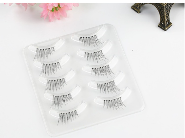 Dứa dài và ngắn trong suốt thân nửa mắt nửa lông mi giả MF012 Trang điểm nude tự nhiên lông mi giả mi giả gân trong tự nhiên