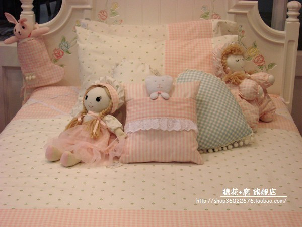 Pink Little Flower Environmentally Friendly Fabric Bed fabric Cloth Window Curtain Cloth table cloth custom-made overall home