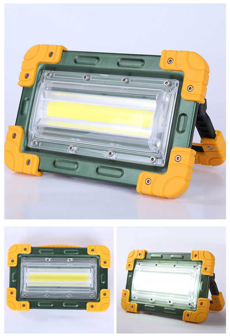 LED chói sạc đèn lũ ngoài trời vuông khẩn cấp ánh sáng mất điện chiếu sáng cắm trại cắm trại gian hàng nhà di động den bin doi dau sieu sang
