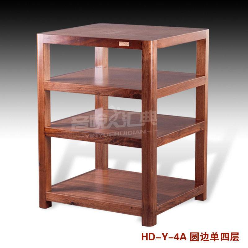 Huidian rack Y-4A single four-layer solid wood audio rack cabinet Audio rack rack equipment rack Power amplifier cabinet rack