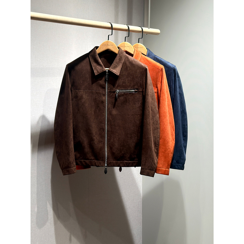 Classic Luxury Ber Edition! Custom-Dyed Textured Suede, Autumn and Winter Old Money Style Men's Casual Lapel Jacket Classic Luxury Ber Edition! Custom-Dyed Textured Suede, Autumn and Winter Old Money Style Men's Casual Lapel Jacket