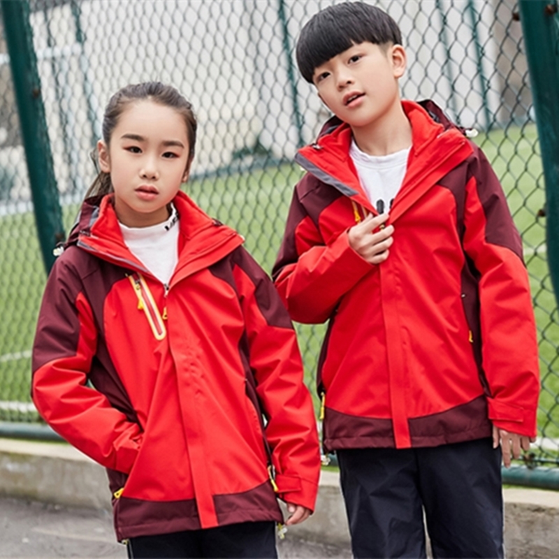 Children's submachine clothes men and women children's large red small and medium school uniforms custom LOGO children dress CUHK Tong detachable jacket