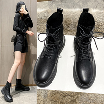 Martin boots 2022 new summer thin section inner heightened small leather short boots spring and autumn single boots breathable mesh boots