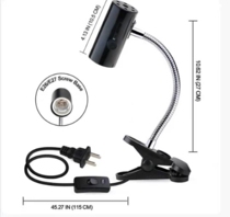 Lamp holder switch lamp holder clip lamp E27 hose table lamp fish tank aquarium spotlight DIY lamp accessories