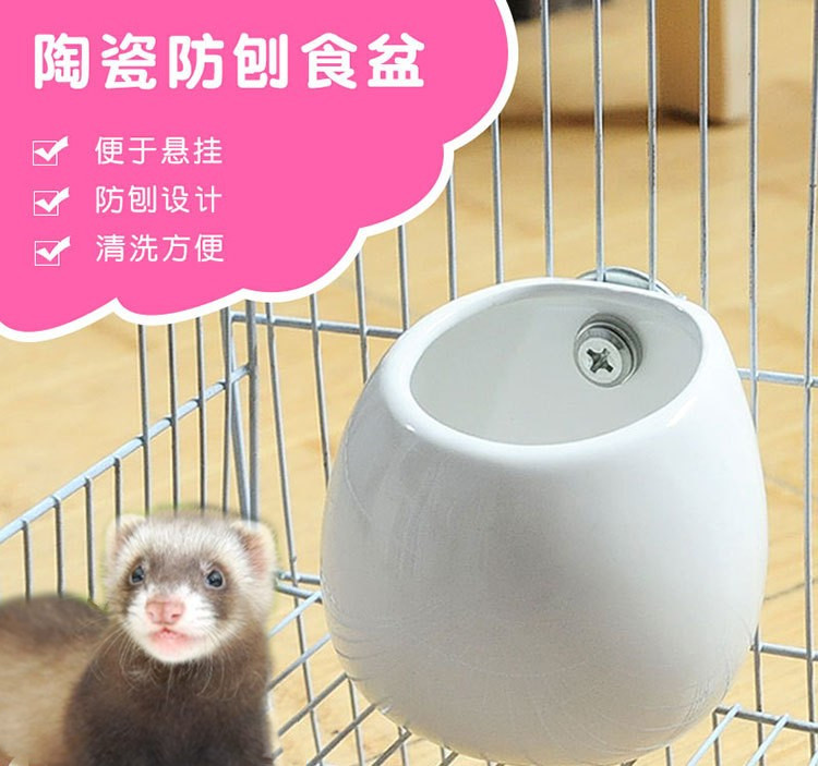 Small pet - resistant anti - shaved fixed pelvis pet - ferret squirrel and other pet - pet - fixed pot bowl