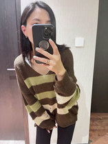 Mohair profile sweater womens early spring color pullover sweater soup 2004 to be fashionable and colorful also warm