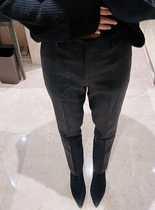 Wool pants children soup soup 2004 middle high waist suit pants hanging casual straight professional OL comfortable trousers autumn and winter