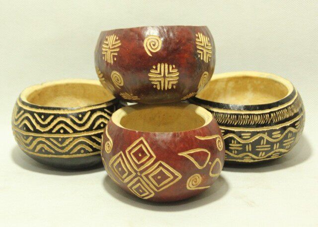 African crafts Kenyan gourd carving diameter about 10 cm special price