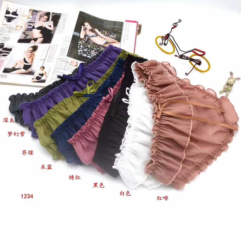 Free Shipping New Skin-Friendly Diamond Crystal Yarn Dreamy Color Sexy Panties with Bow Laisi Yin 1234 #