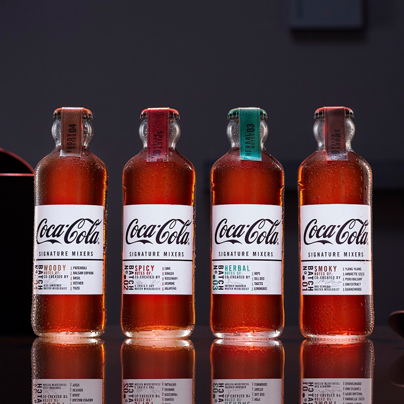 British imported vintage CocaCola Signature Mixer cocktail Coke net