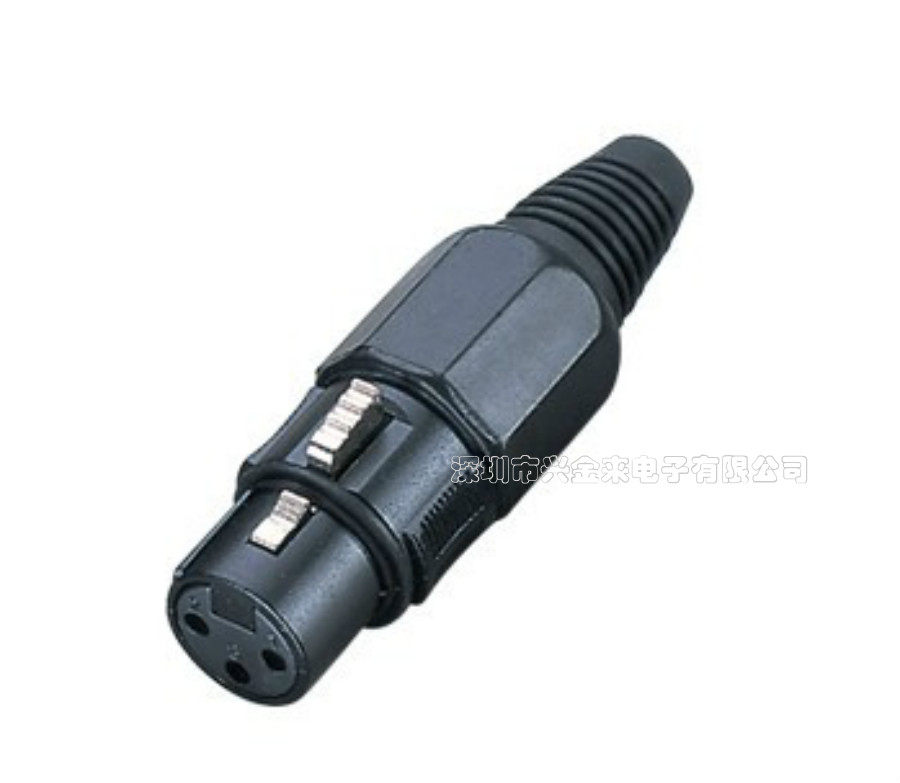 New Cargo Three-Core Cannon Mother's Head 3Pin Card Tap XLR Sound Microphone Audio wiring adapter Black