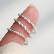 Light Extravaganza Design Superior Sense 925 Pure Silver Ring Forefinger Ring Female Stack Personality Temperament Fashion Delicacy