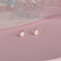 All-over 925 sterling silver vintage Ruyi longevity lock stud studs set with diamonds Exquisite Chinoiserie 2022 Antique Transporter Earrings