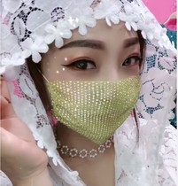 Bright diamond mask summer through the net with diamond star net red with color inlaid hot rhinestones shiny decorative personality trend