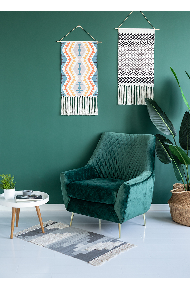 thảm trang trí nordic treo tường bao gồm nền vải vải đầu giường tấm thảm tấm thảm dệt thảm họa tua ký túc xá - Tapestry thảm treo tường one piece