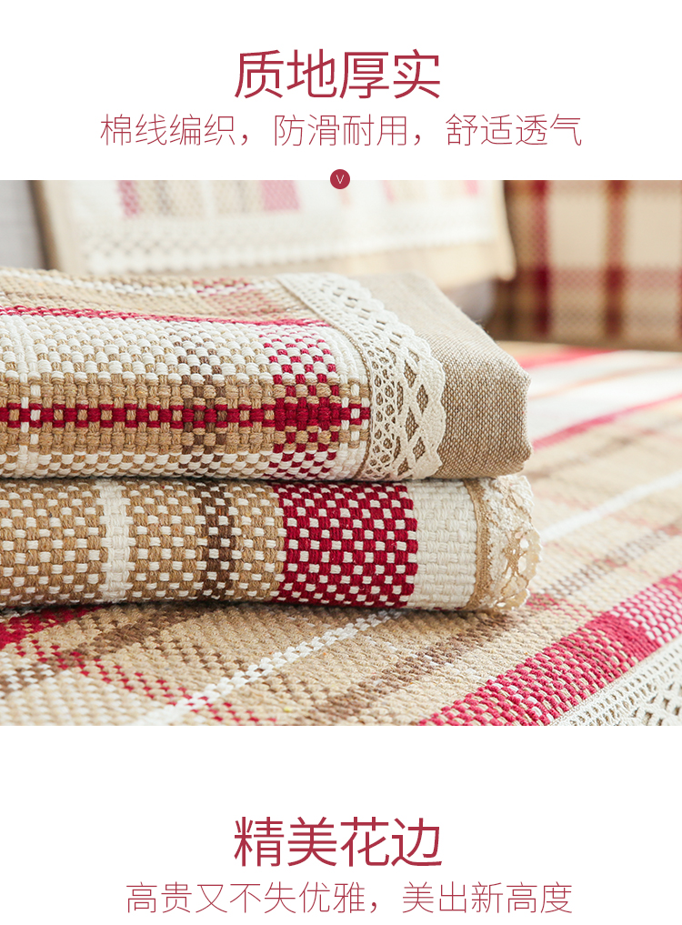 Sofa Mỹ đệm bốn mùa đệm sofa đệm vải lanh khăn bông phổ quát sofa bìa sofa bao gồm đầy đủ khăn - Ghế đệm / đệm Sofa đệm ghế phòng khách