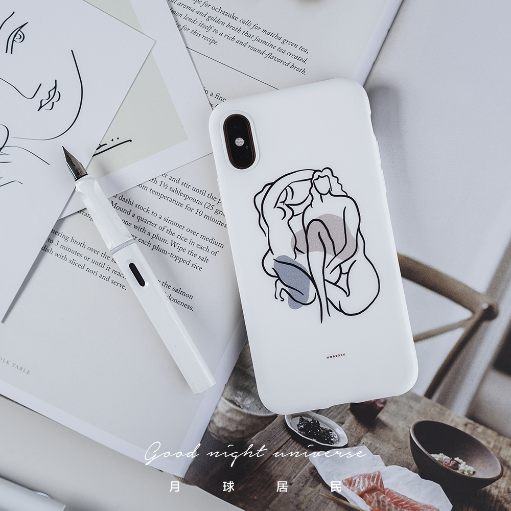 (Lunar Residents) Qingkura Welfare Original ins lukewarm Wind iphone11 Liquid Silicone Soft Mobile Phone Protective Shell