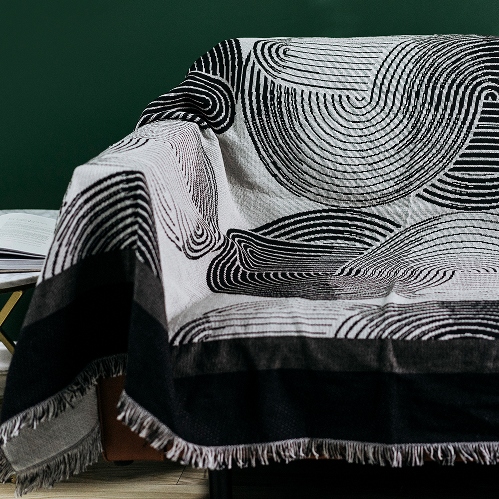 (Lunar Residents) Original Midnight Flight Sofa Cushion Cover Cover Bed Blanket Dustproof Nordic Slub Cotton Thickened