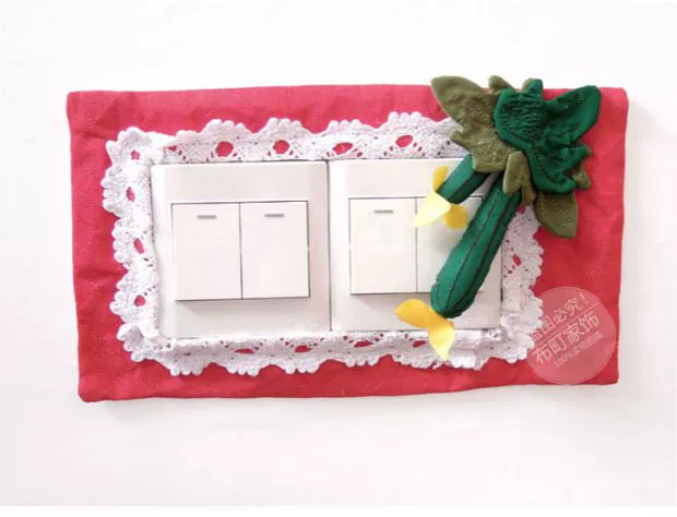Bis tắc ống lót vải chuyển đổi gắn liền với công tắc mở bảo vệ sáng tạo trang trí nội thất công tắc đèn bìa bảo vệ - Bảo vệ bụi áo điều hòa