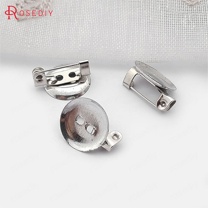DIY Phụ kiện tóc Đồng thau chân dưới Đĩa Đĩa tóc Trâm Khay đĩa đầu dây 12943 - Trâm cài logo cài áo