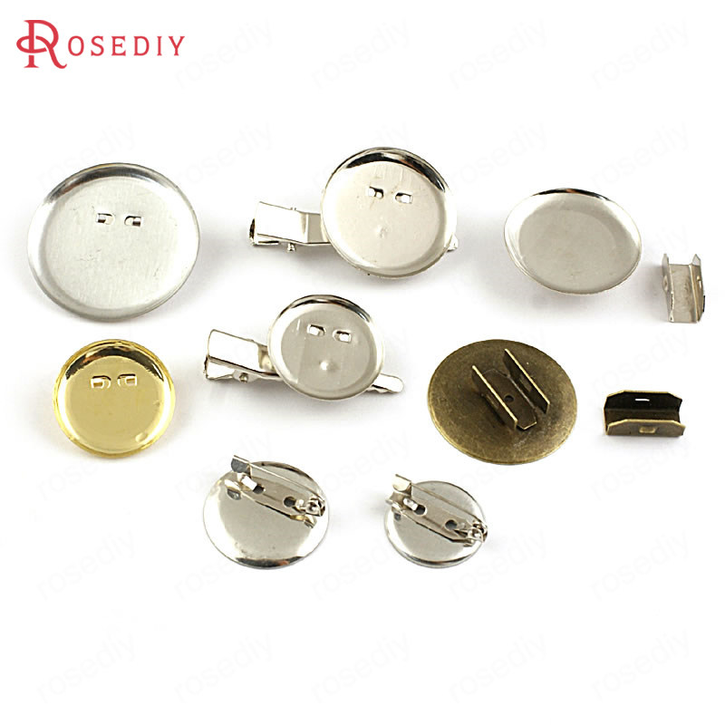DIY hair accessories Corsage bottom holder pin disc hair clip Brooch tray disc head rope buckle 12943