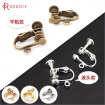 DIY jewelry accessories Earrings earring accessories Rotatable ear clip Screw copper ear clip No ear pierced ear clip 8531