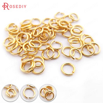 Diy jewelry material color retention single ring double ring copper ring diameter 3MM-8MM connecting ring Copper plated real gold 29088