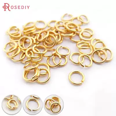 Diy jewelry material color retention single ring double ring copper ring diameter 3MM-8MM connecting ring copper plated real gold 29088