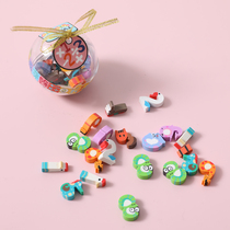  F18 is too cute and spicy to knock exquisite cartoon eraser student stationery 18 packs of random styles