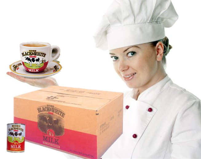 Logistics order needs to be picked up Imported full-fat black and white evaporated milk Hong Kong-style stockings milk tea Wholesale coffee shop baking FCL
