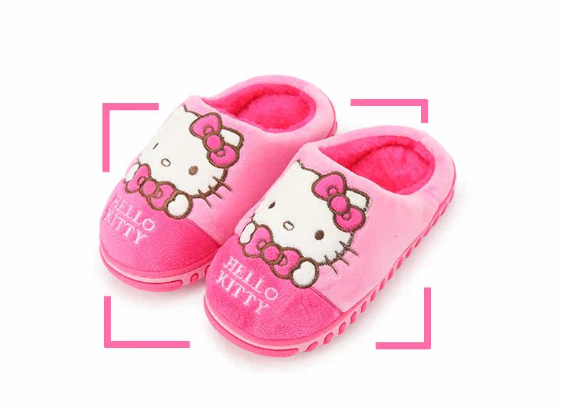 Pantoufles enfants en suède HELLO KITTY pour hiver - Ref 1035498 Image 13