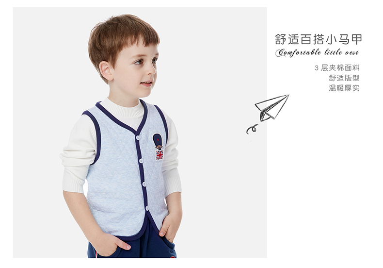 Áo vest bé gái cotton xuân hè 2018 mới mặc áo vest bé trai vest bé gái áo khoác cotton quần áo trẻ con