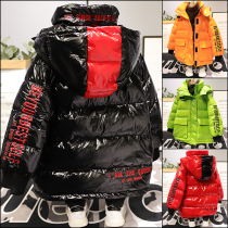 Cheerleader 2020 Winter Dress New Children White Duck Suede Down Clothes Boy Girl No Washing even hat jacket 2197