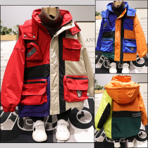Brand childrens clothing 2020 Autumn and Winter new boys and girls loose color cotton padded jacket jacket 8308