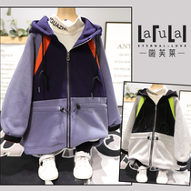 La Flei Childrens Clothing 2020 Autumn and Winter New Men and Womens Children Leisure Cotton Sports Jacket Loose Top 2870