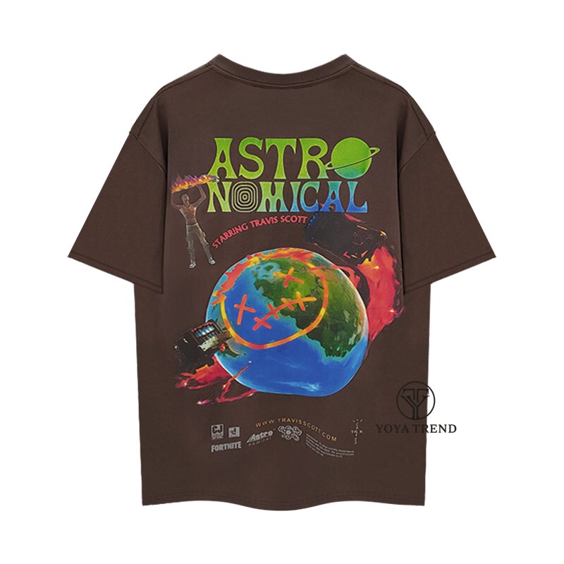 Travis Scott Fortnite Ts Smiley Face Earth Character Letter Print Unisex Short Sleeve T-Shirt Travis Scott Fortnite Ts Smiley Face Earth Character Letter Print Unisex Short Sleeve T-Shirt