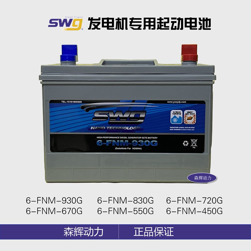 Swg Siwugao 6-Fnm-930G/830G/720G/670G/550G/450G Generator-Specific Battery
