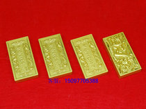 (Gold Bricks) Horseshoe gold cemetery ornaments are in good shape and stable along with funeral offerings funeral hall supplies and urns