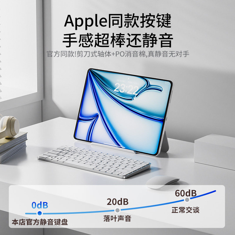 Bluetooth Wireless Magic Keyboard and Mouse Set Is Suitable for Apple Mac Laptops, MacBook Computers, and iPad Tablets