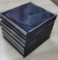 CD box transparent black background disc box set of 5 disc boxes (can accommodate 4cd)