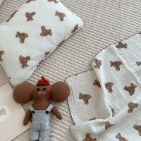 Super Soft ~ Fafamarket Южная Корея Импортированные INS, Печать Ветряного медведя детей, покрывающих одеяло на обед.