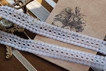 Leavers Lace French lace #153 fine cotton lace handmade DIY