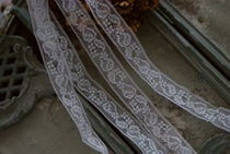 Leavers Lace French lace #239 fine cotton lace handmade DIY